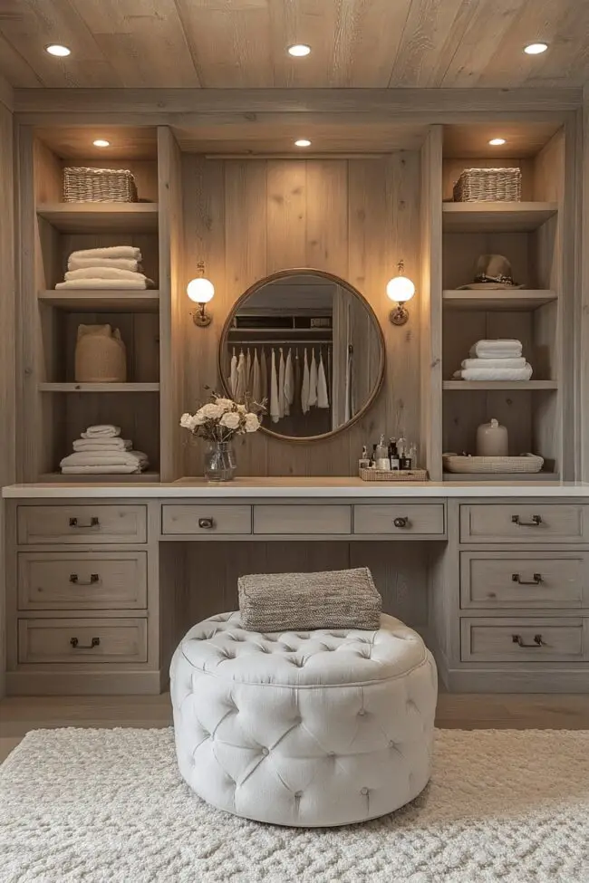 Elegant Farmhouse Walk-In Closet