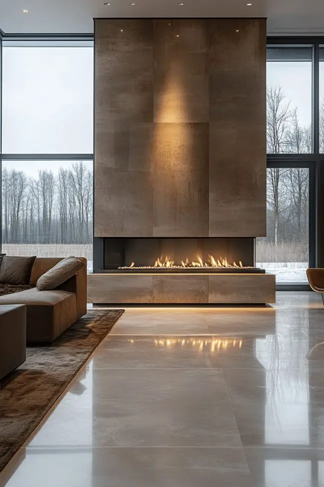 Sleek Modern Fireplace