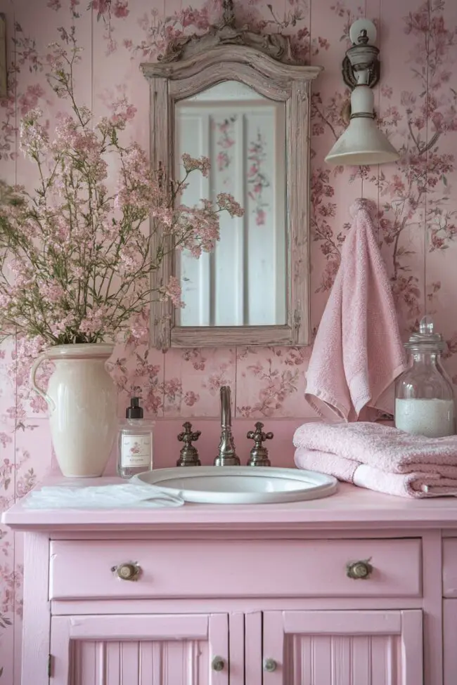 Soft Rose Quartz Bathroom