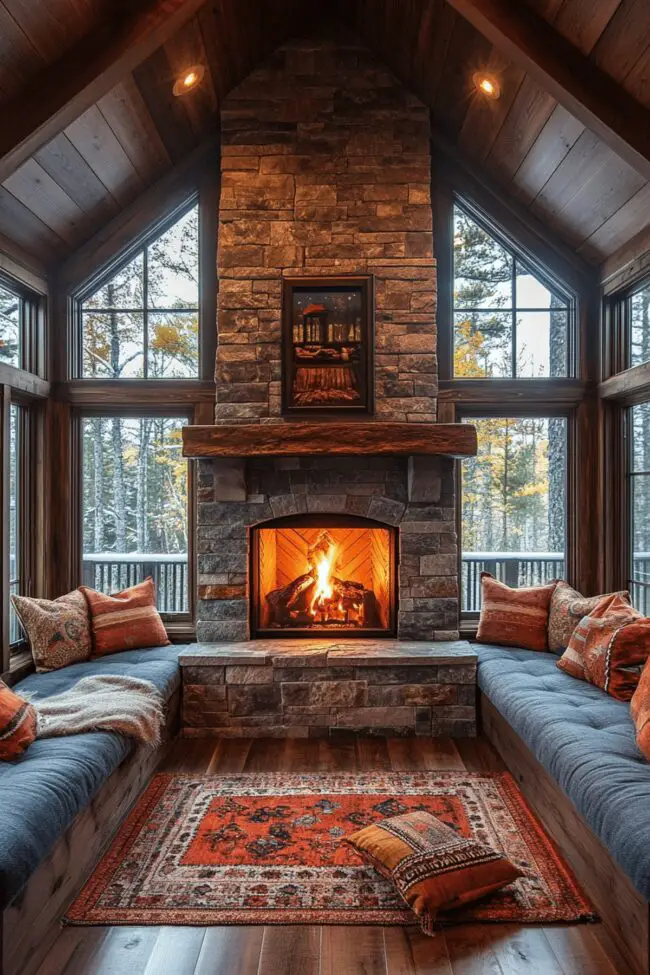 Traditional Cottage Fireplace Lounge