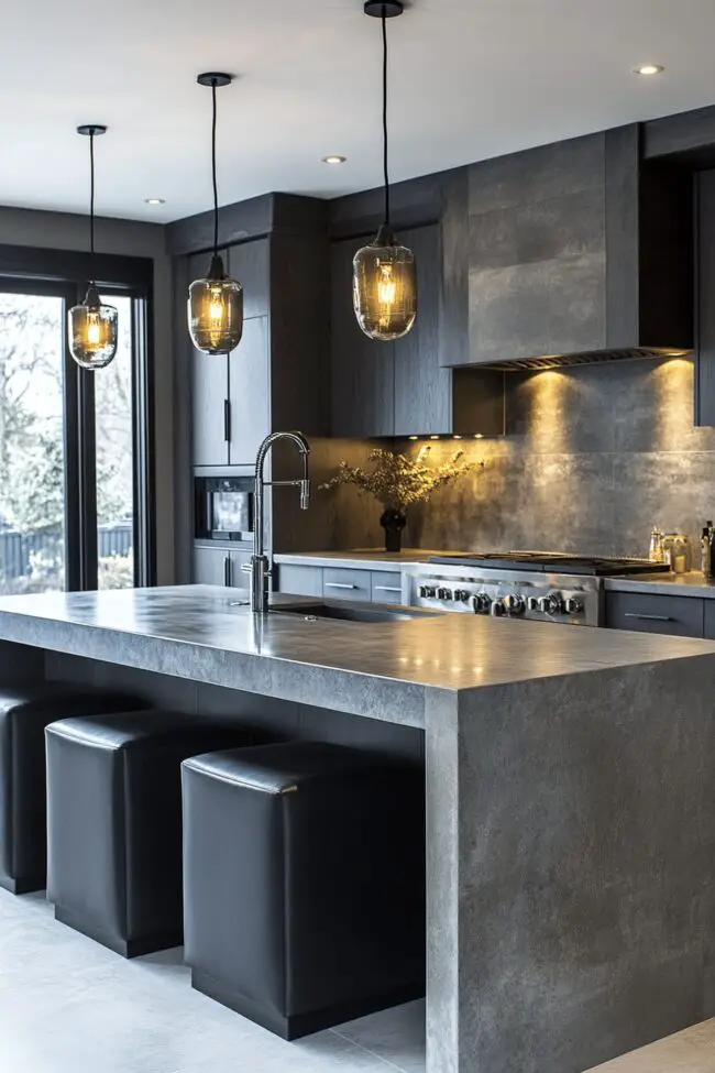 Cool Grey Urban Cooking Nook