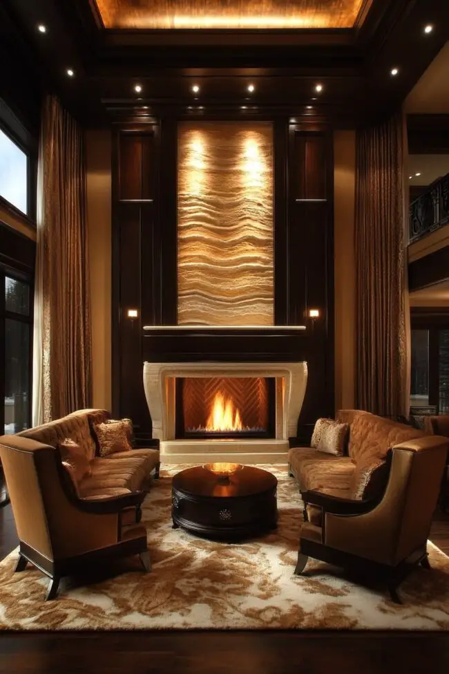 Elevated Fireplace Feature