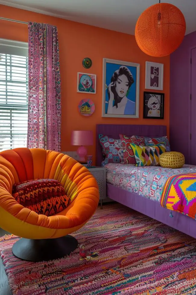 Pop Art-Inspired Guest Bedroom Design