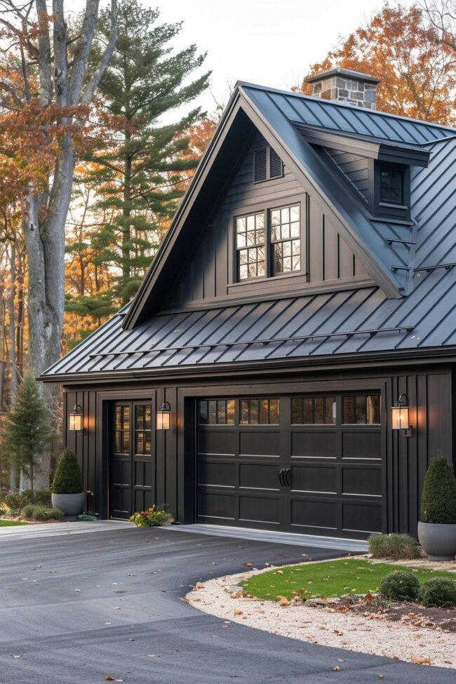 Rustic Steel Garage Design