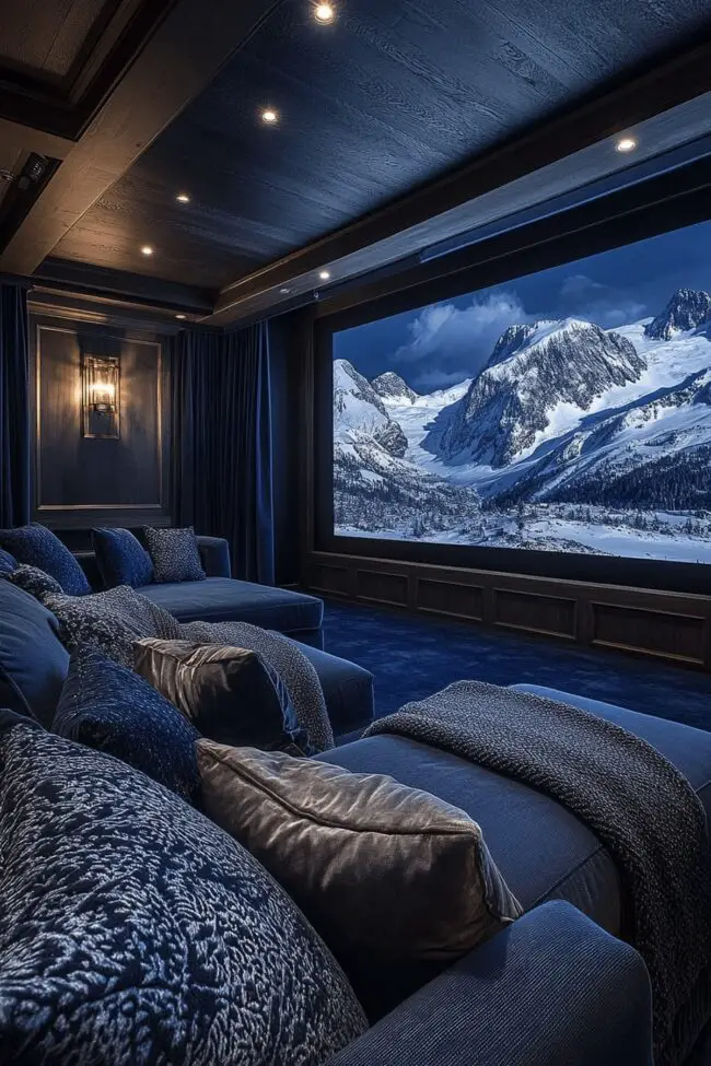 Midnight Navy Home Theater