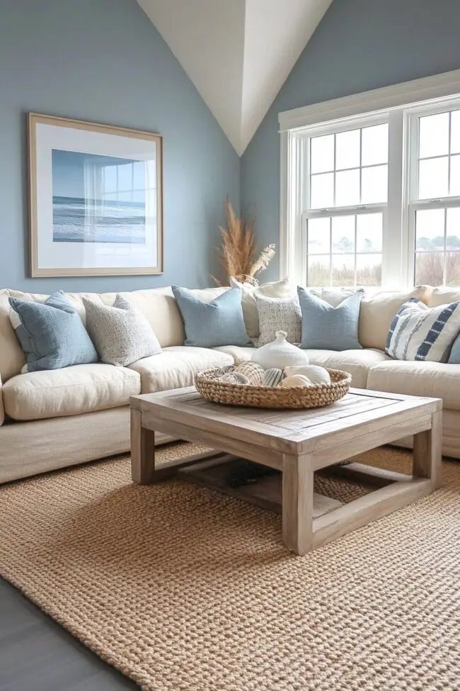 Coastal Blue Meets Sandy Neutral Tones