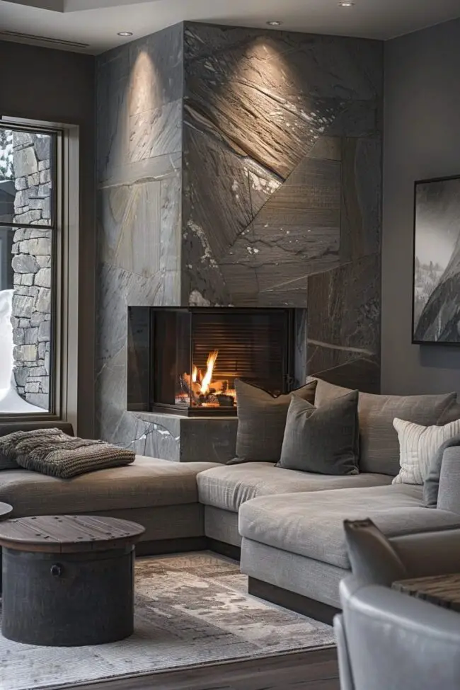 Space-Saving Fireplace Ideas for Corners