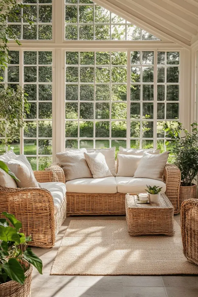 Light-Filled Conservatory with Farmhouse Style