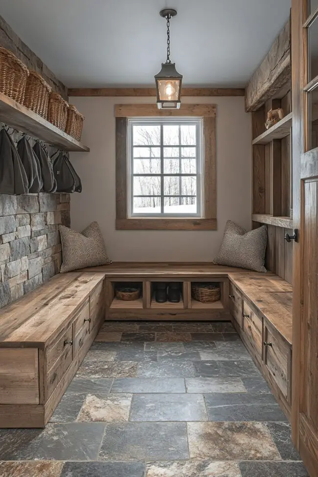 Farmhouse-Inspired Mudroom