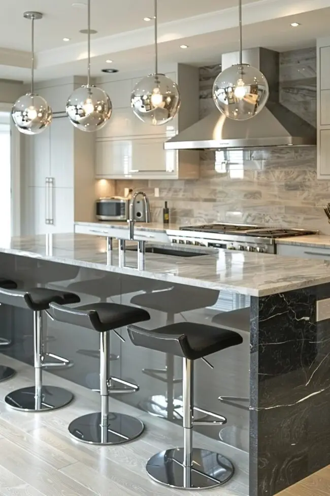 Sleek Metallic Dining