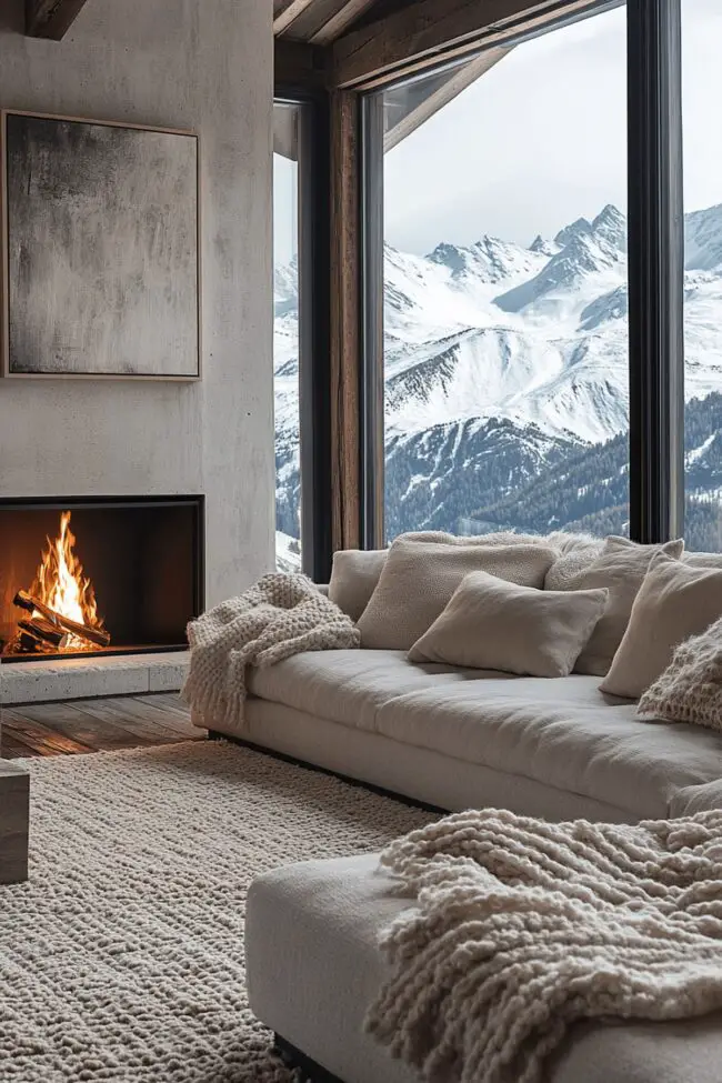 Minimalistic Alpine Lounge Area