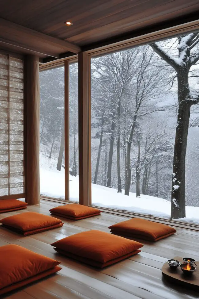 Alpine Zen-Inspired Meditation Room