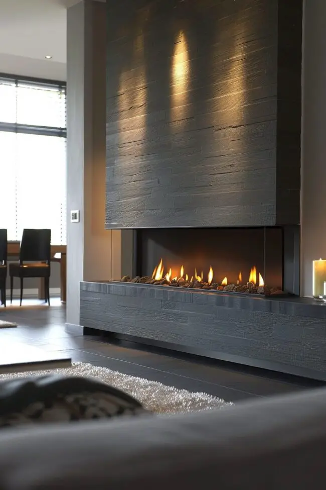 Streamlined Modern Gas Fireplace Designs