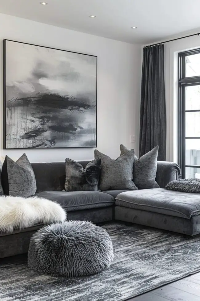 Monochrome City Living Room