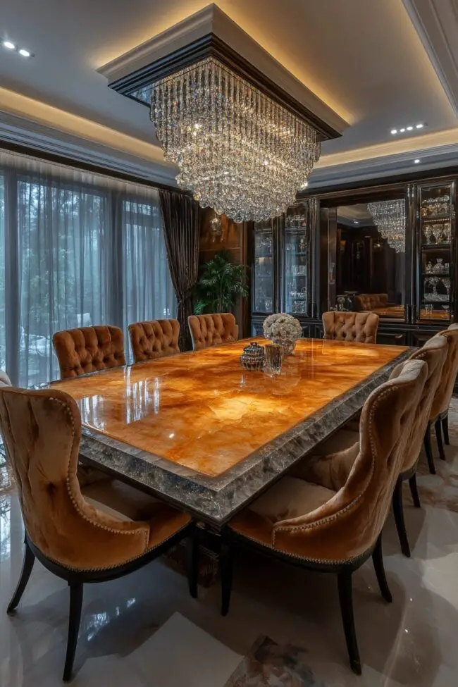 Elegant Onyx Dining Area