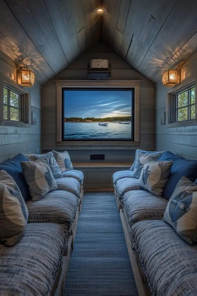 Marina-Themed Media Room