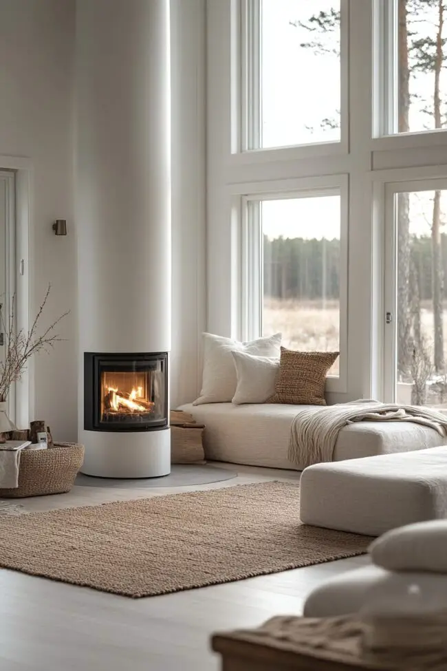 Scandinavian Fireplace Elegance