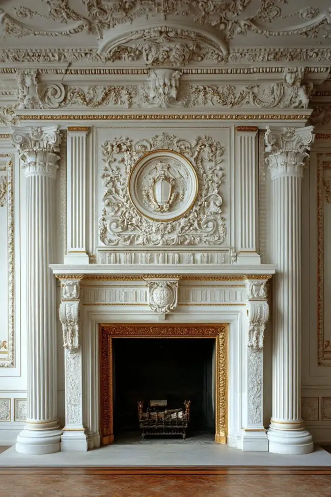 Neo-Classical Majestic Fireplace