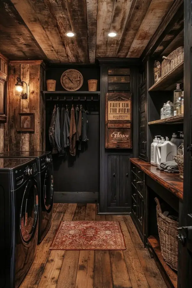 Gothic-Inspired Laundry Room Design