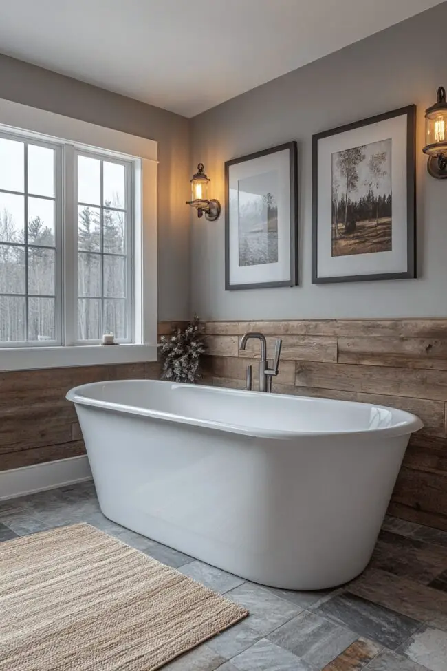 Luxurious Master Bath with a Farmhouse Twist