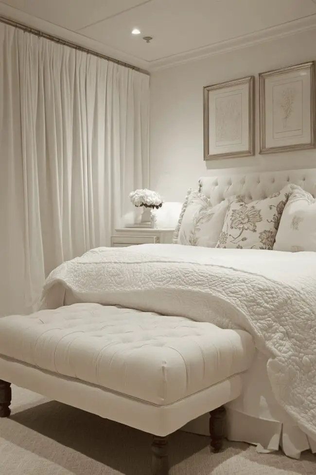 Chic White Respite Room