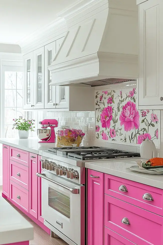 Peony Pink & White Kitchen Beauty