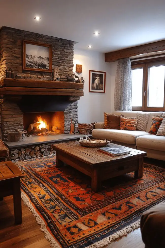 Rustic Alpine Living Area