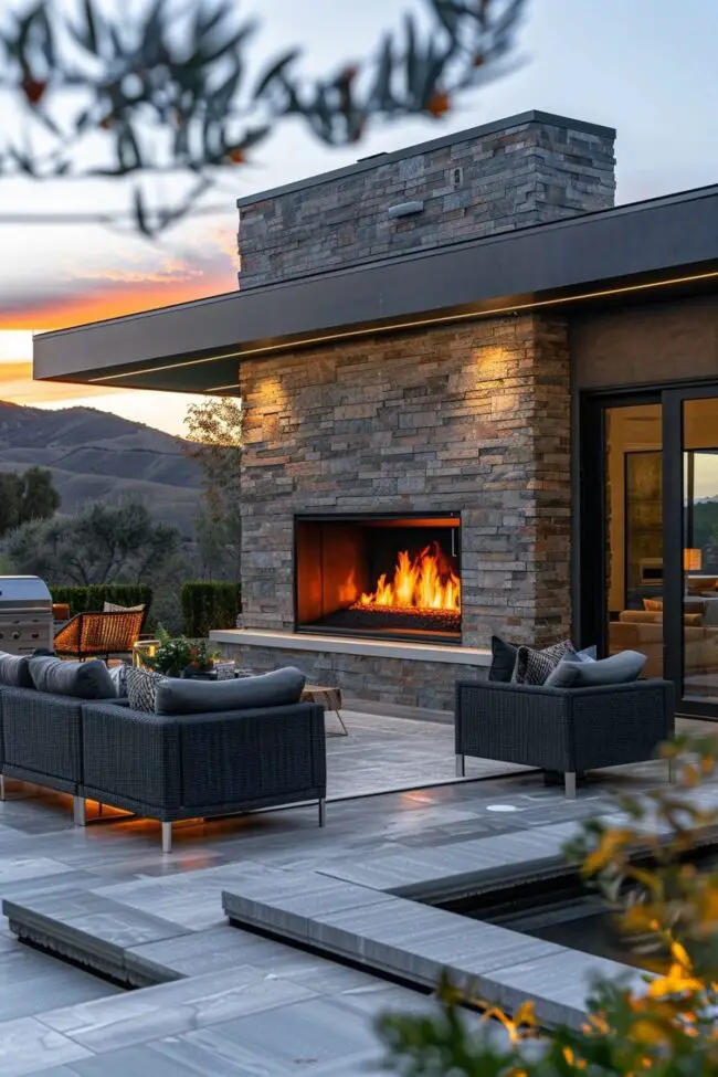 Contemporary Fireplaces for Stylish Patios