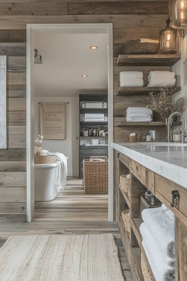 Vintage Nautical-Themed Bathroom