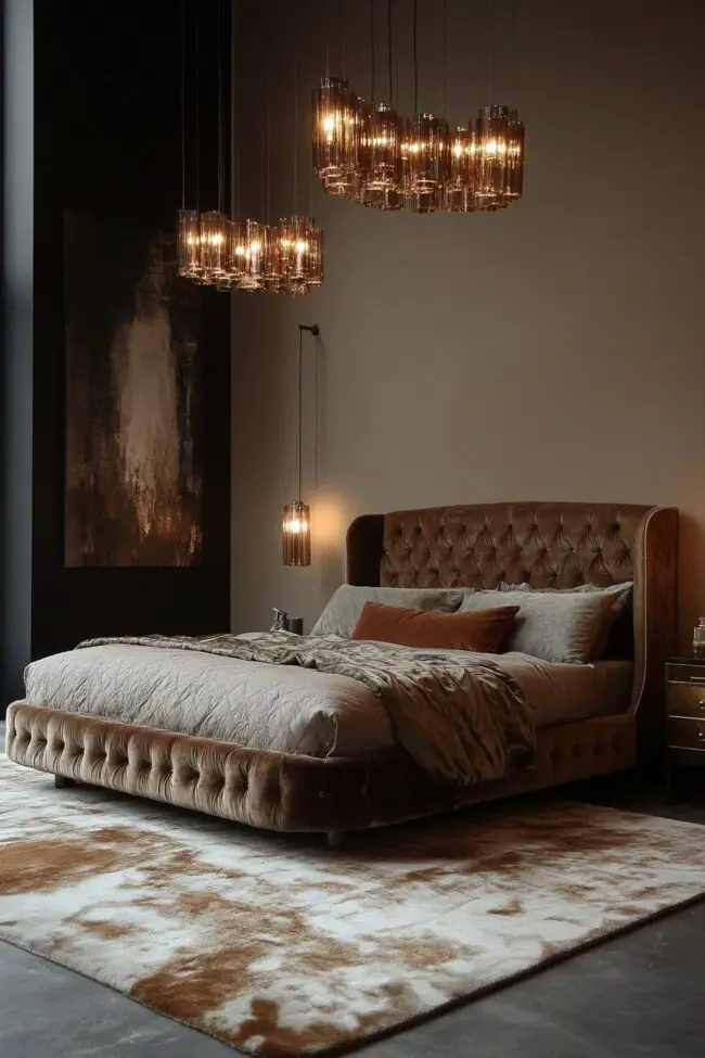 Sleek Antique-Inspired Bedroom