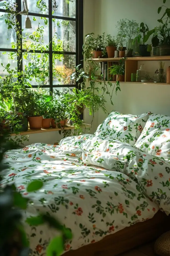 Botanical-Inspired Bedroom