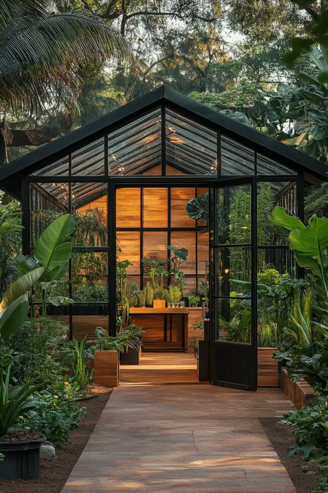 Eco-Conscious Greenhouse Haven