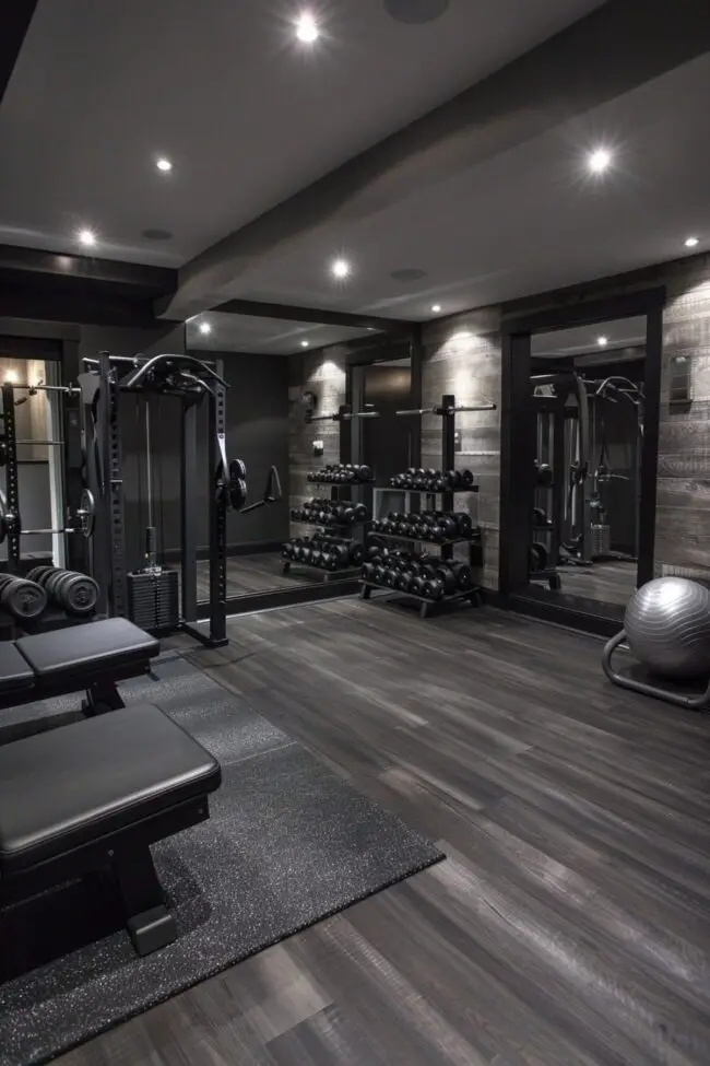 Sleek Home Gym Space