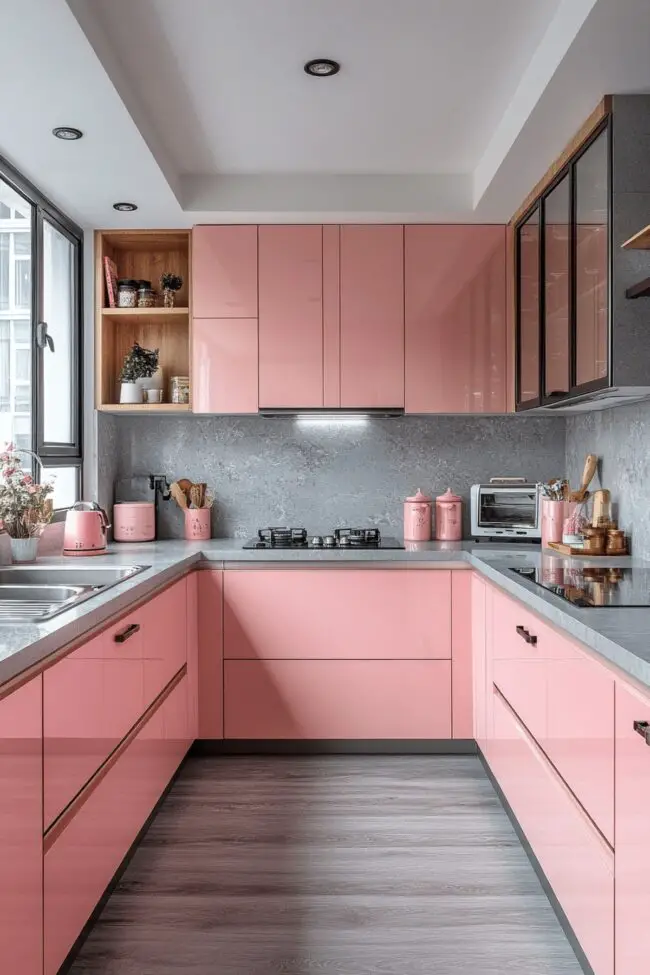 Baby Pink & Grey Kitchen Harmony