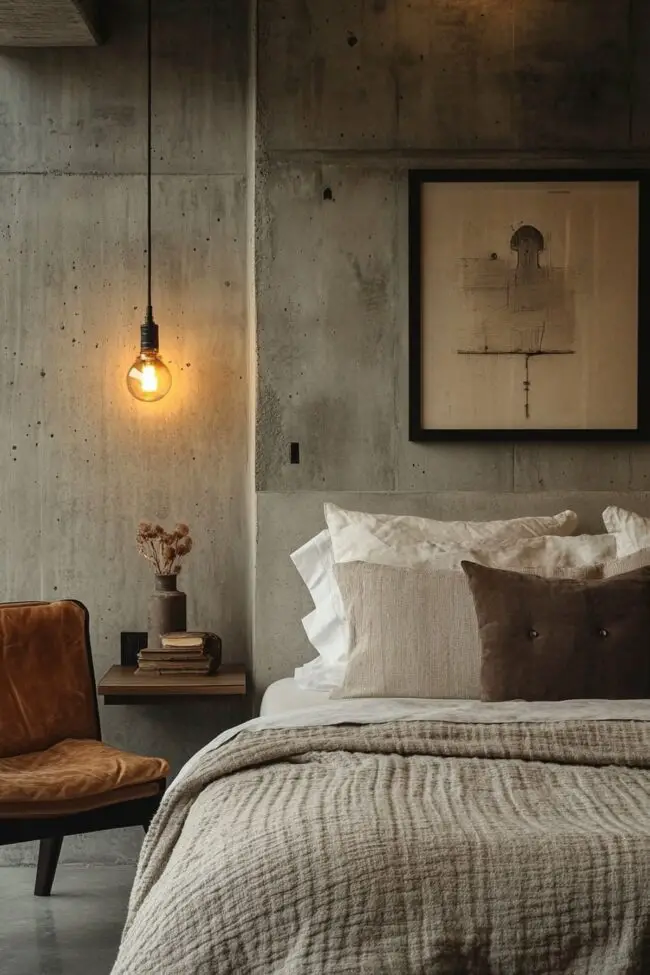 Concrete Chic Bedroom Ideas