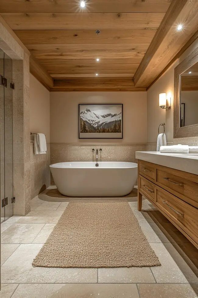 Alpine-Inspired Luxury Spa Bathroom