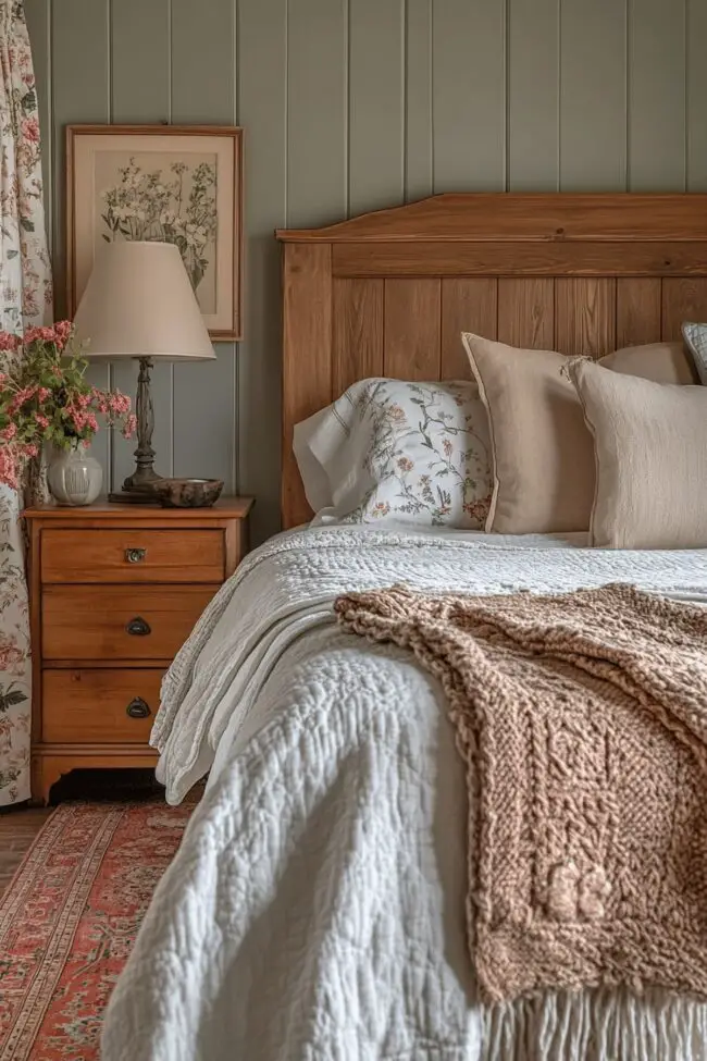 Charming Guest Room with Farmhouse Style