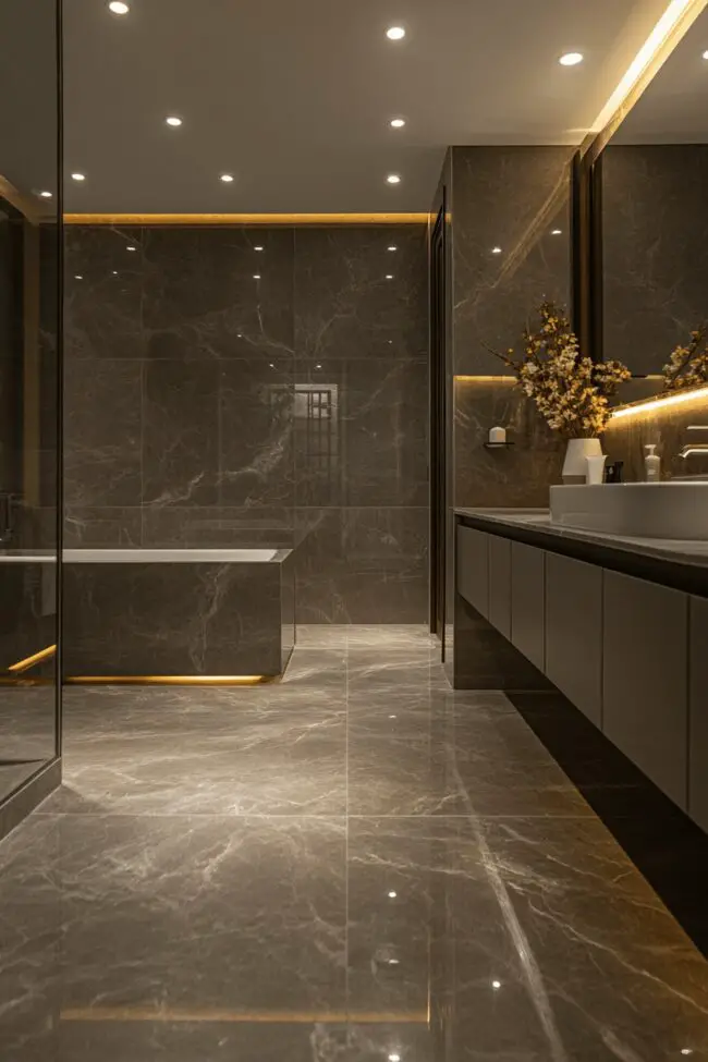 Sleek Grey Marble Sophistication