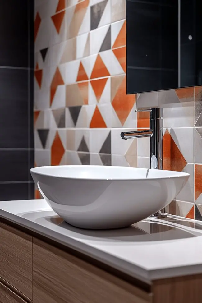 Vibrant Statement Tile Bathroom Designs