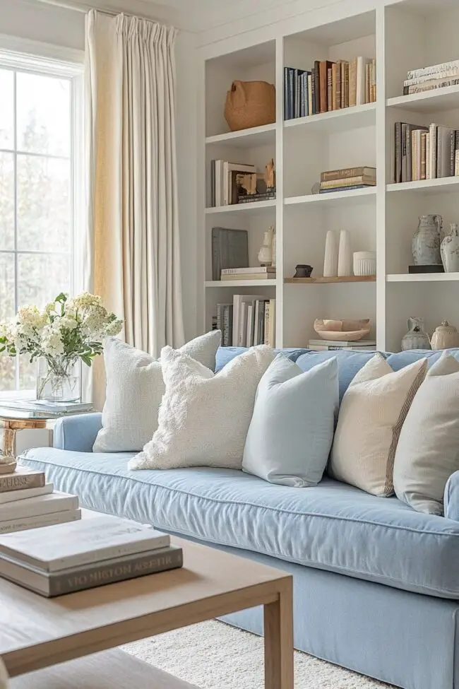 Tranquil Blue Couch Corner