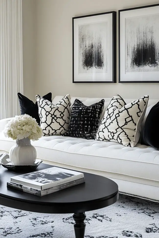 Sleek Monochrome Lounge