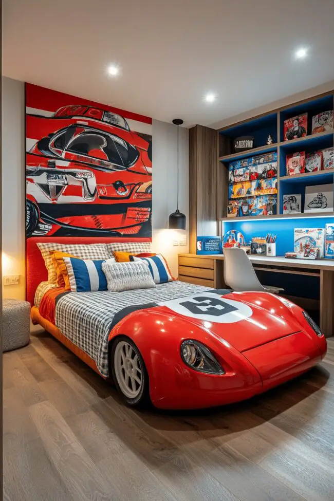 Sports-Themed Fun Kids Bedroom