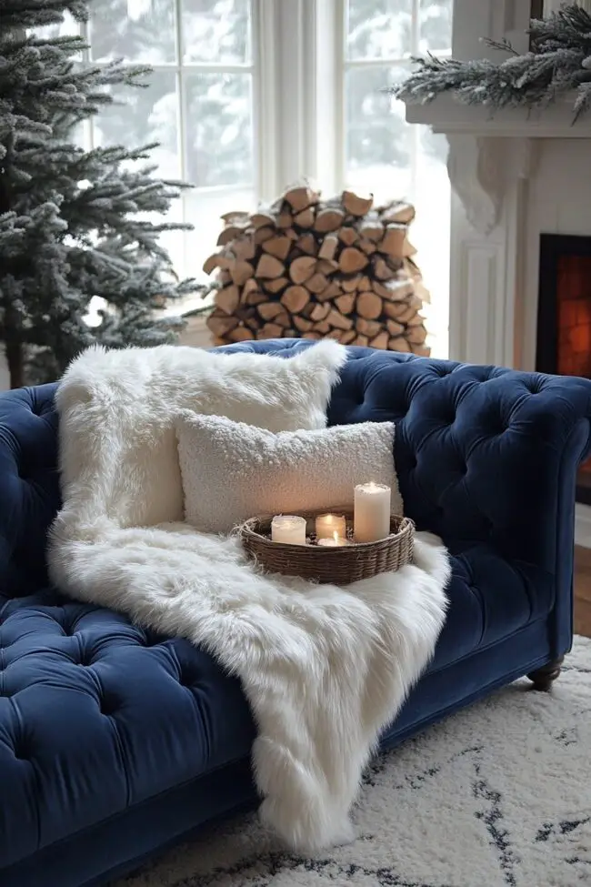 Winter Blues Cozy Sofa Room