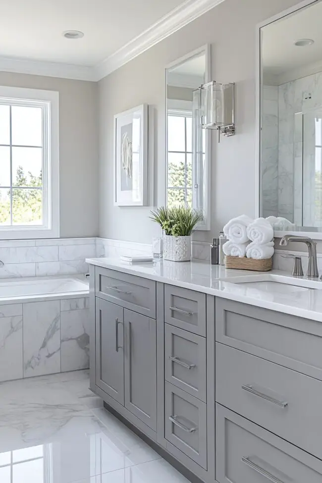 Monochrome Chic Bathroom Design