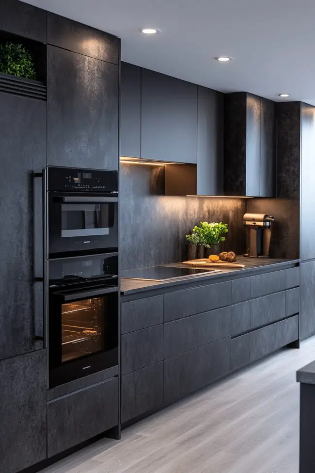 Matte Grey Practical Kitchen Space