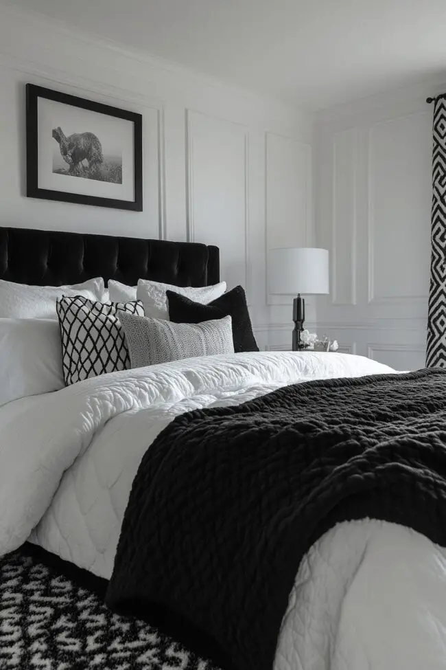 Monochrome Modern Bedroom Haven