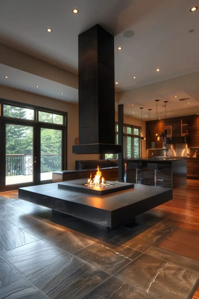 Innovative Wall-Mounted Fireplace Designs