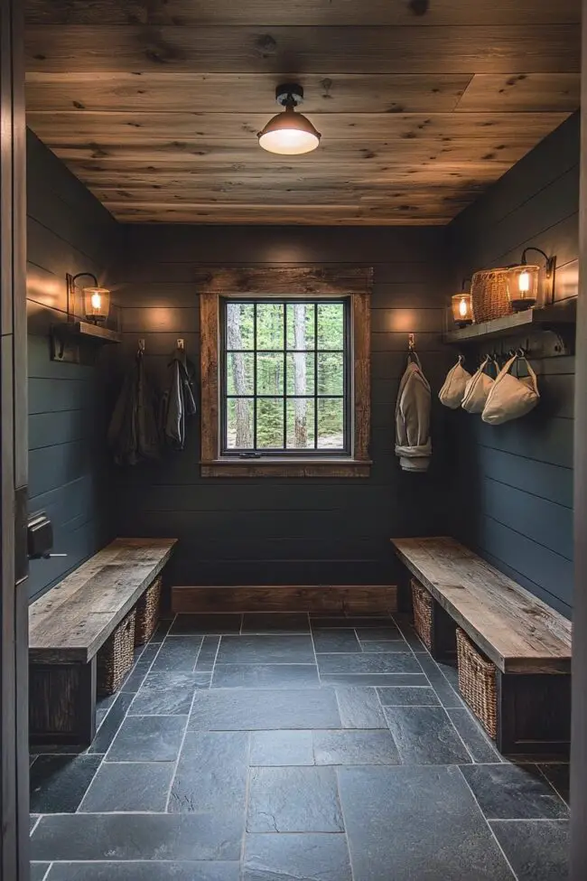 Inviting Mudroom Entrance