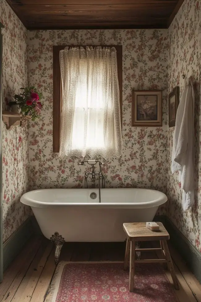 Cozy Country Cottage Bathroom