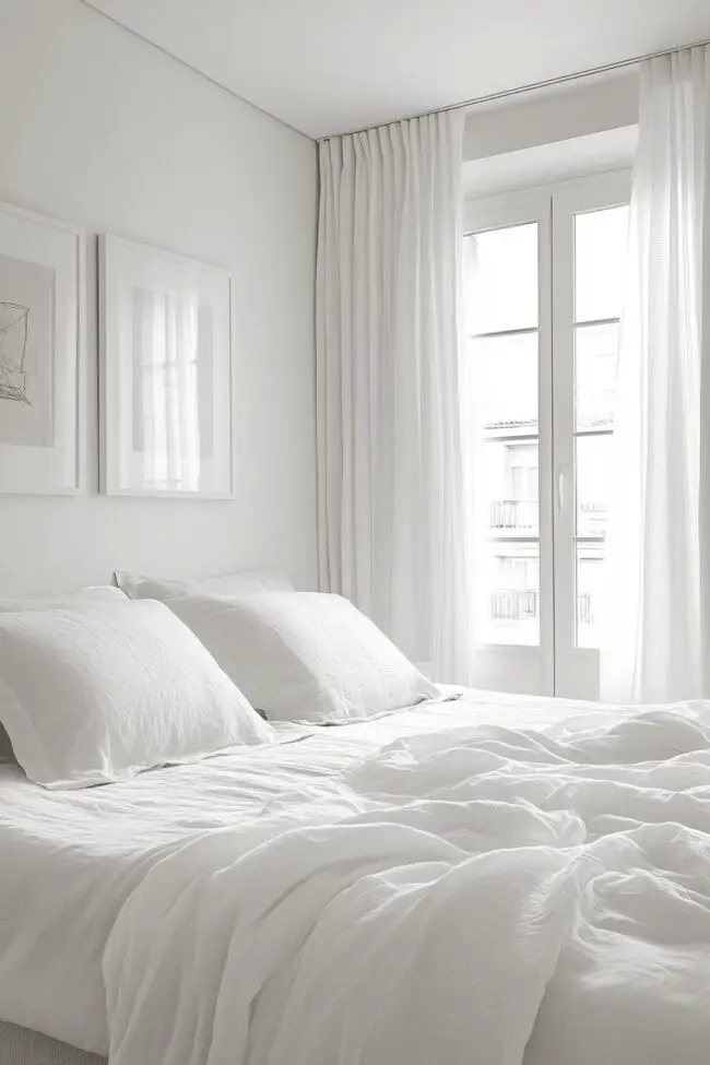 Serene White Minimalist Haven